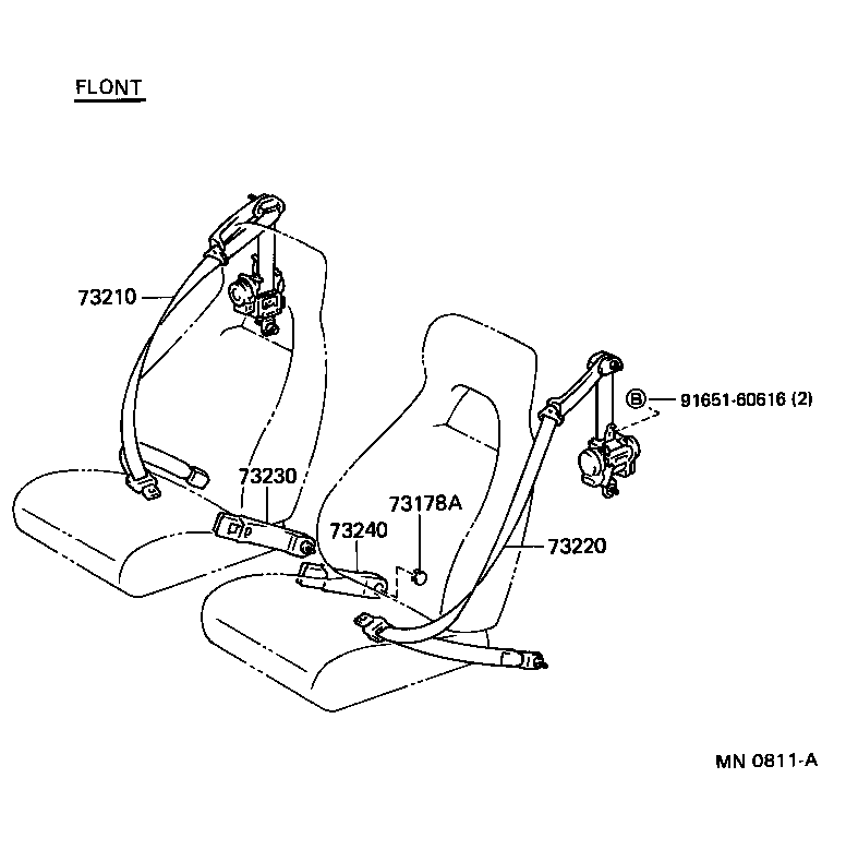 73178-16010-B2 CAP, SEAT BELT ANCHOR COVER product image