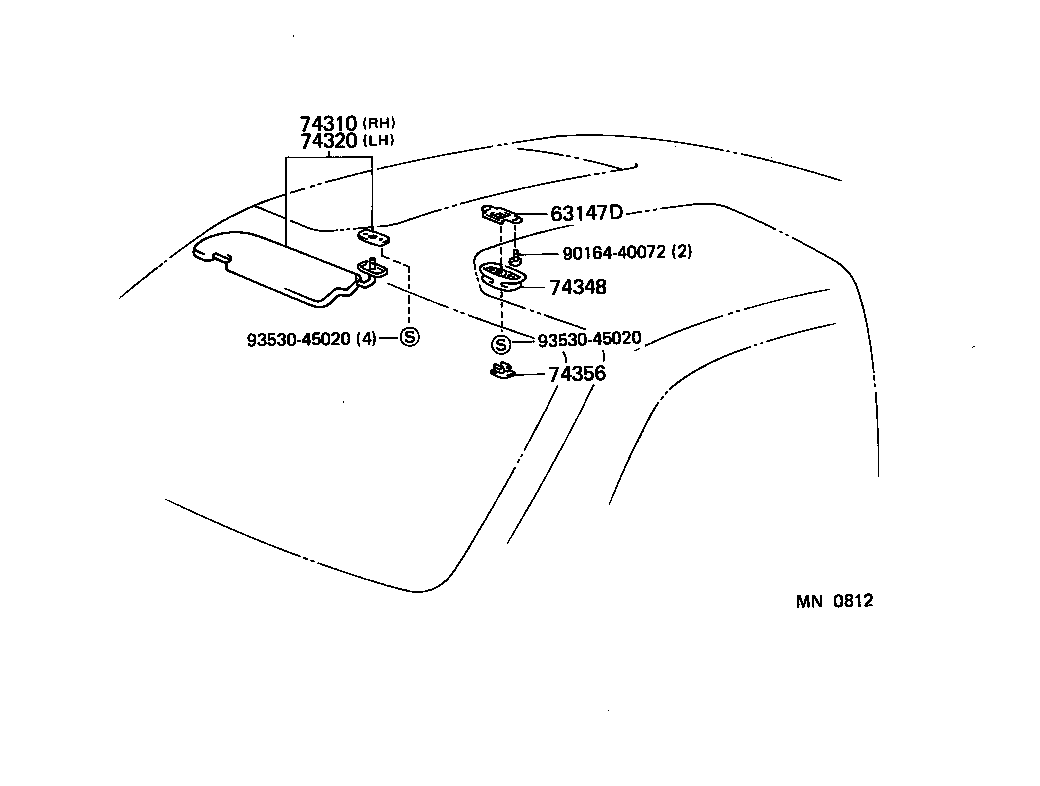 74348-18010-05 HOLDER, VISOR product image