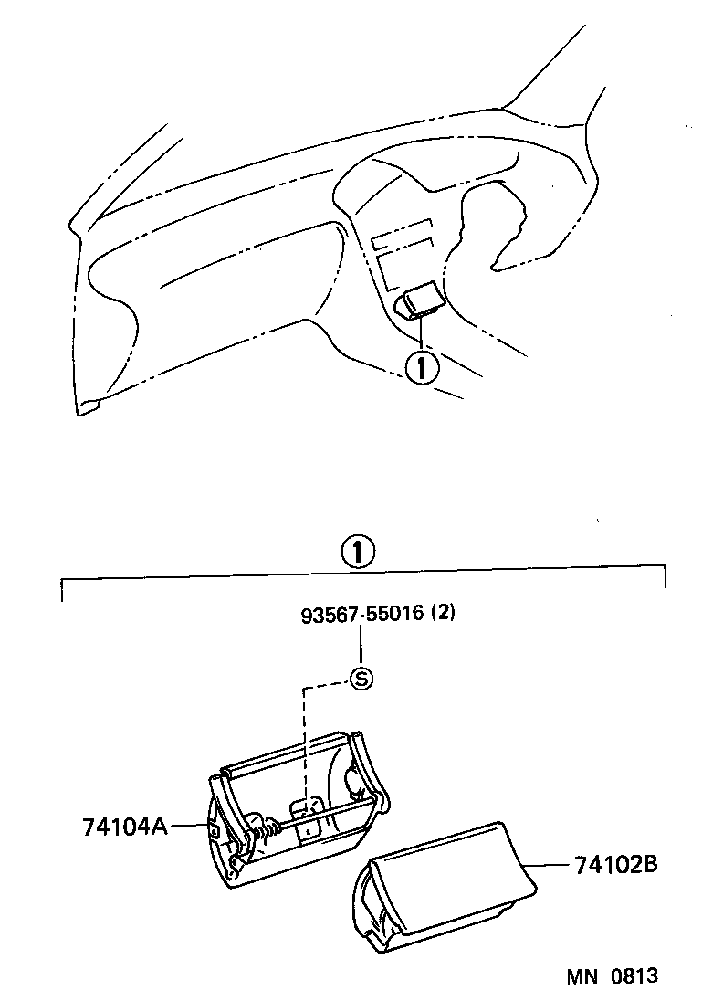 74102-18010-05 BOX SUB-ASSY, FRONT ASH RECEPTACLE product image