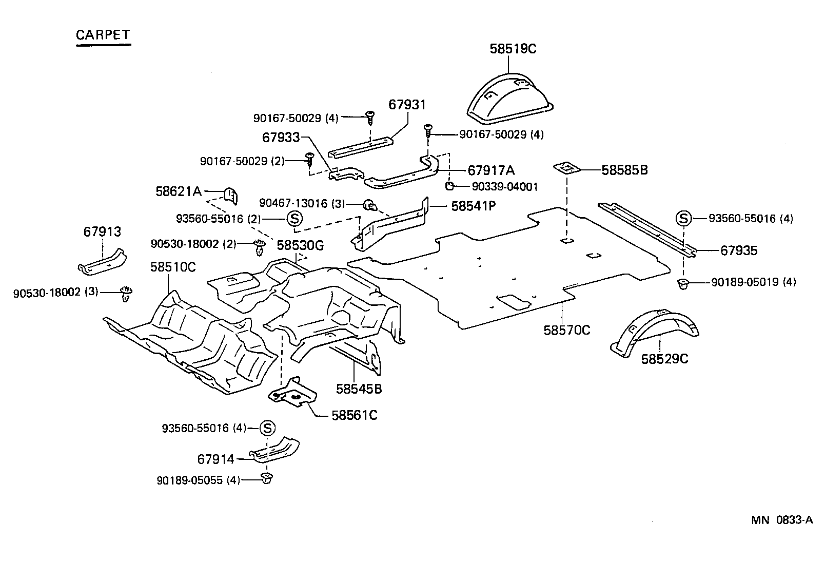 58570-95705-03 MAT ASSY, REAR FLOOR product image