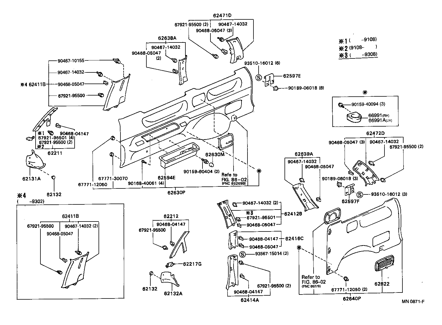 62472-95D02-41 GARNISH, REAR PILLAR, UPPER LH product image