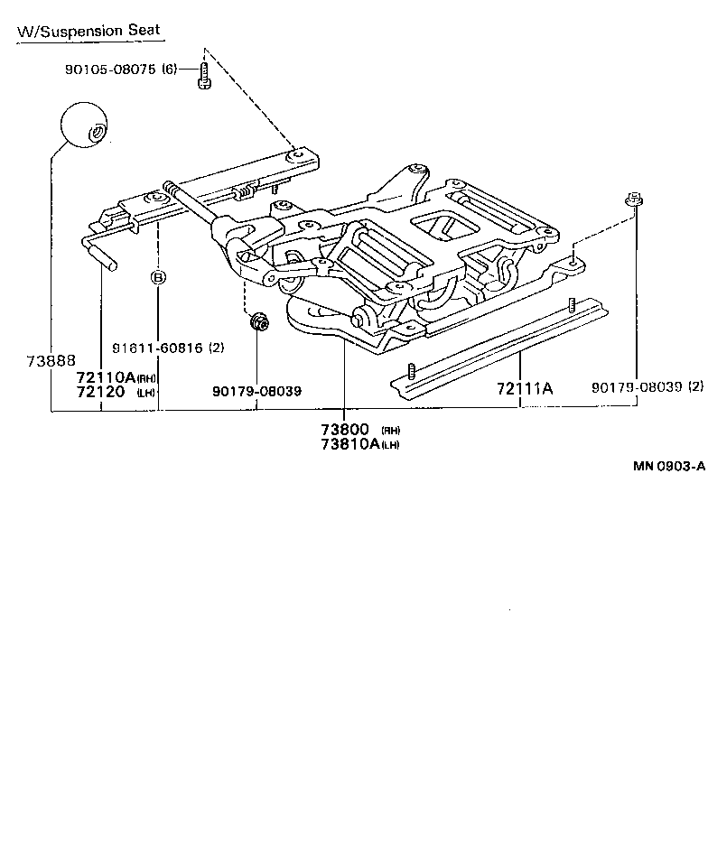 71013-37010 FRAME SUB-ASSY, FRONT SEAT BACK, RH product image