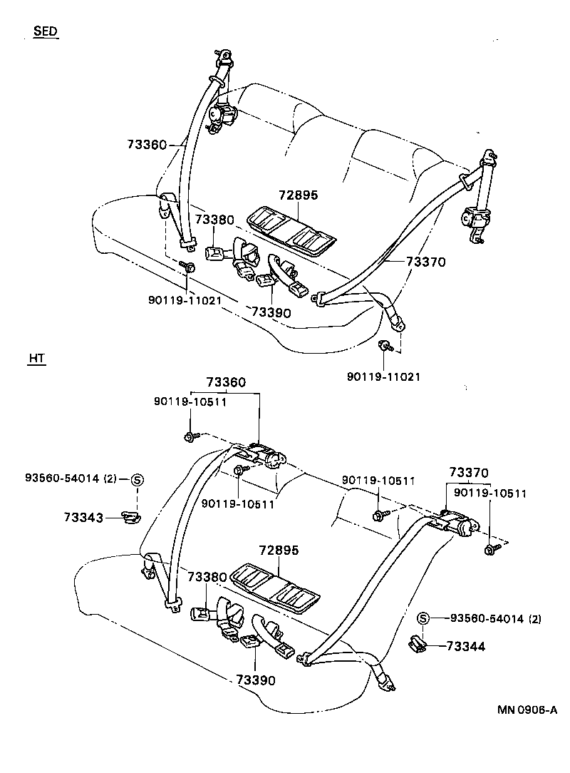 73200-33010-B0 ADJUSTER ASSY, FRONT SHOULDER BELT ANCHOR product image