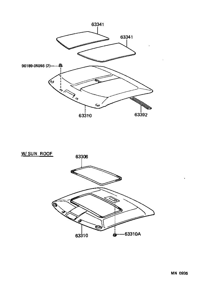 63306-14010-06 TRIM SUB-ASSY, SUNSHADE product image