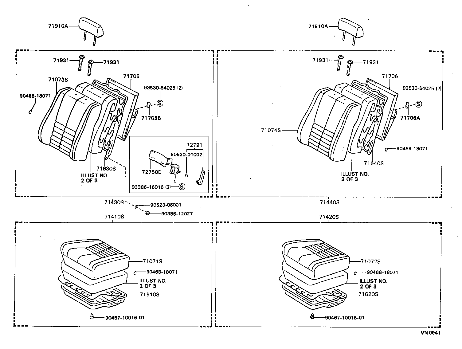 71630-23060 SPRING ASSY, FRONT SEAT BACK, RH(FOR SEPARATE TYPE) product image