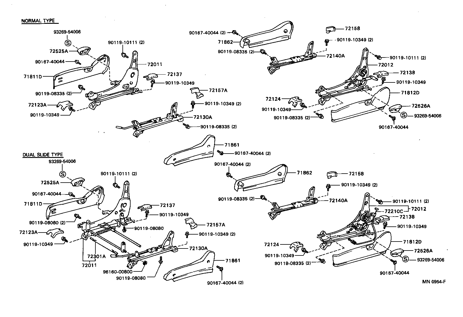 71640-16100 SPRING ASSY, FRONT SEAT BACK, LH(FOR SEPARATE TYPE) product image