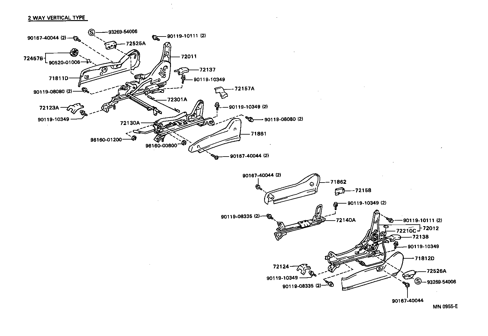 71640-16100 SPRING ASSY, FRONT SEAT BACK, LH(FOR SEPARATE TYPE) product image