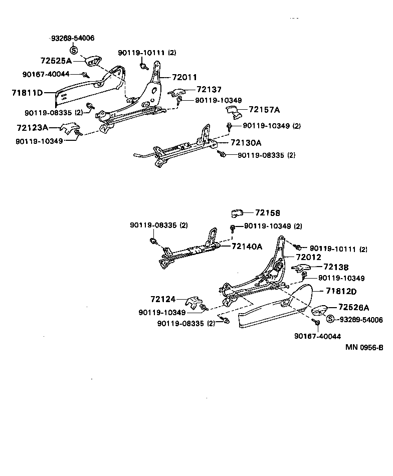 71012-16030 FRAME SUB-ASSY, FRONT SEAT CUSHION, LH product image