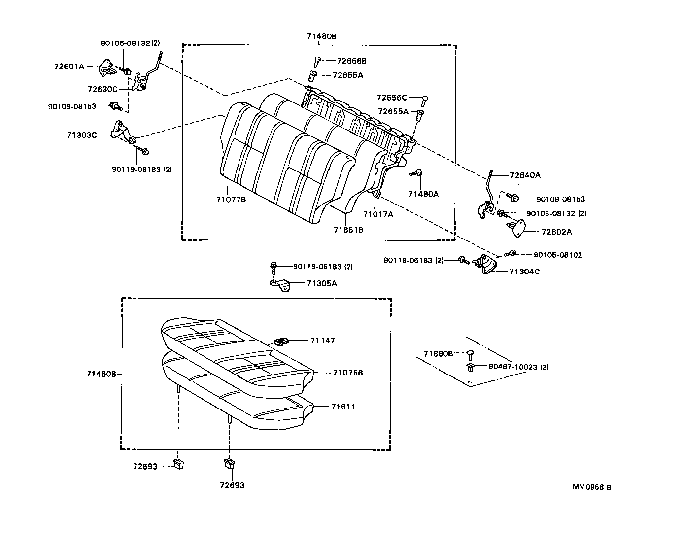 71017-16140 FRAME SUB-ASSY, REAR SEAT BACK product image