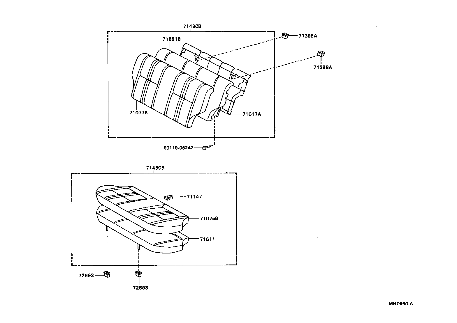 71017-16140 FRAME SUB-ASSY, REAR SEAT BACK product image