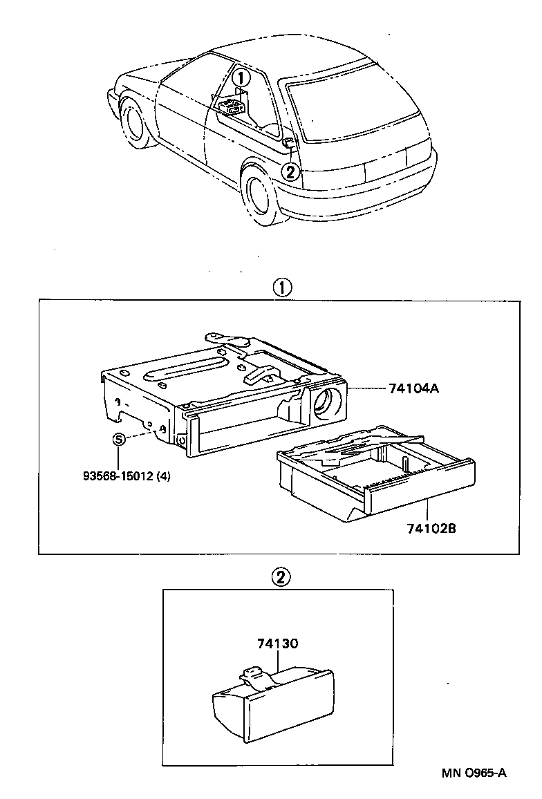 74109-20080-17 RECEPTACLE ASSY, REAR ASH product image