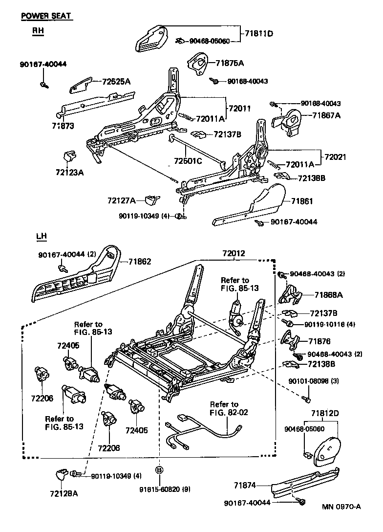 71630-22650 SPRING ASSY, FRONT SEAT BACK, RH(FOR SEPARATE TYPE) product image
