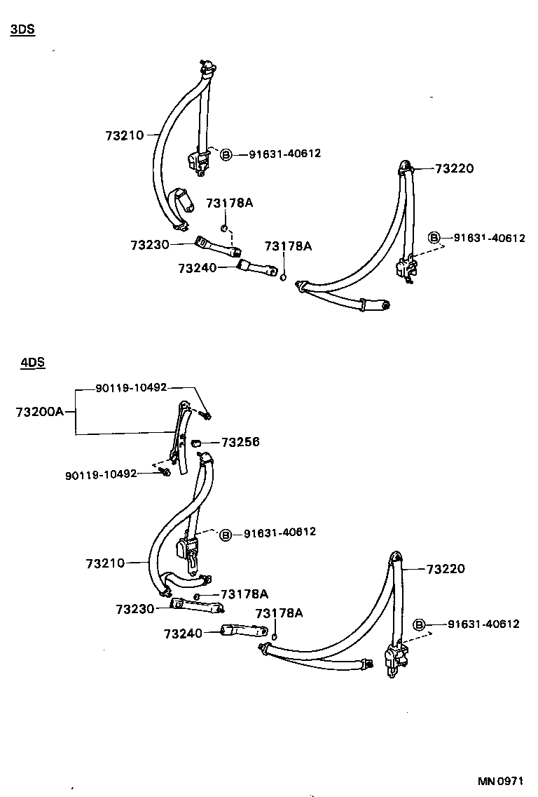 73200-16010-07 ADJUSTER ASSY, FRONT SHOULDER BELT ANCHOR product image