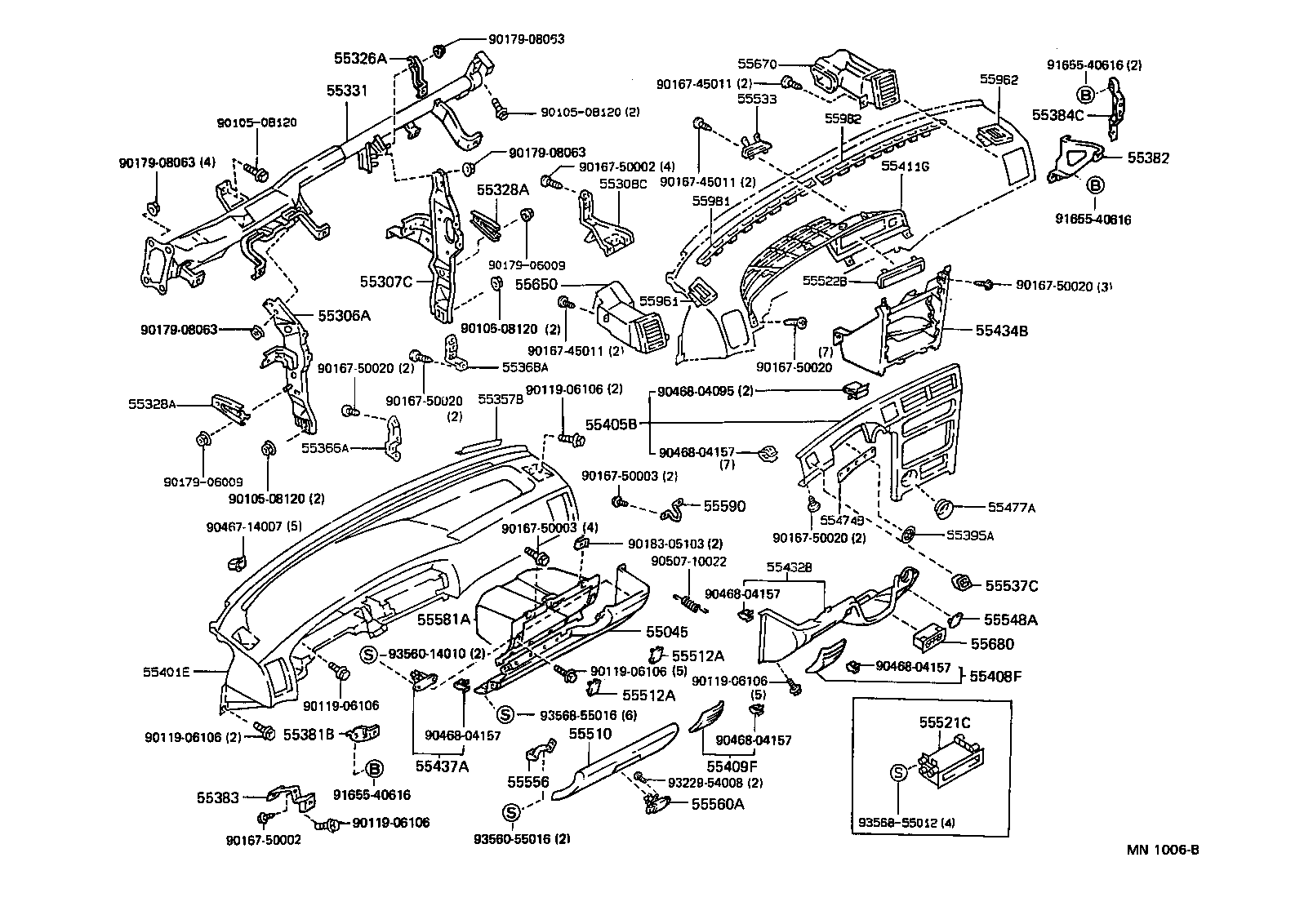 55045-12130-J0 PANEL SUB-ASSY, INSTRUMENT PANEL FINISH, LOWER product image