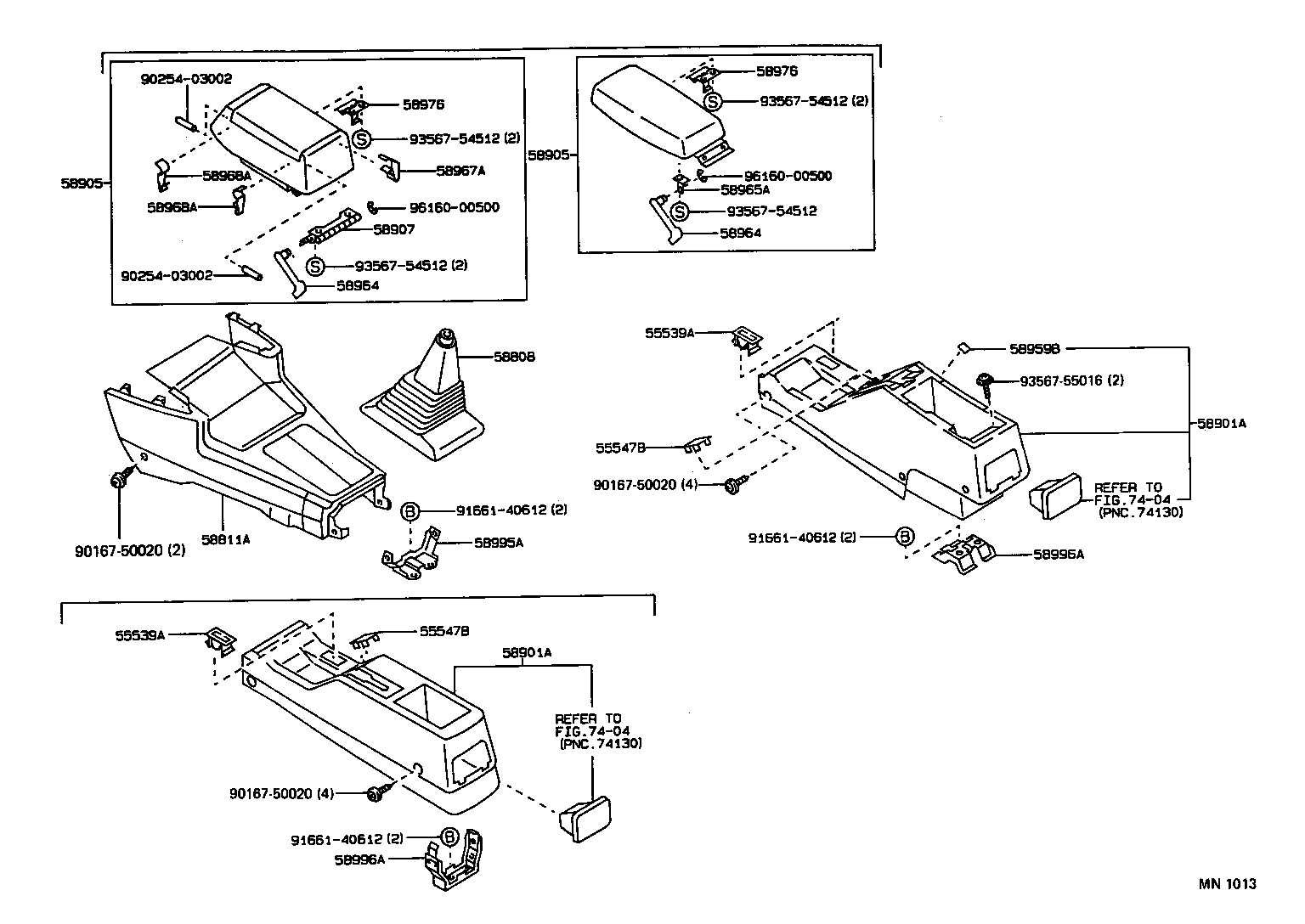 58811-13010-13 BOX, CONSOLE, FRONT product image
