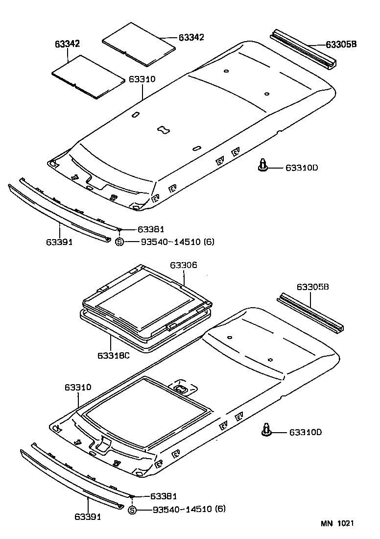 63306-12052-04 TRIM SUB-ASSY, SUNSHADE product image