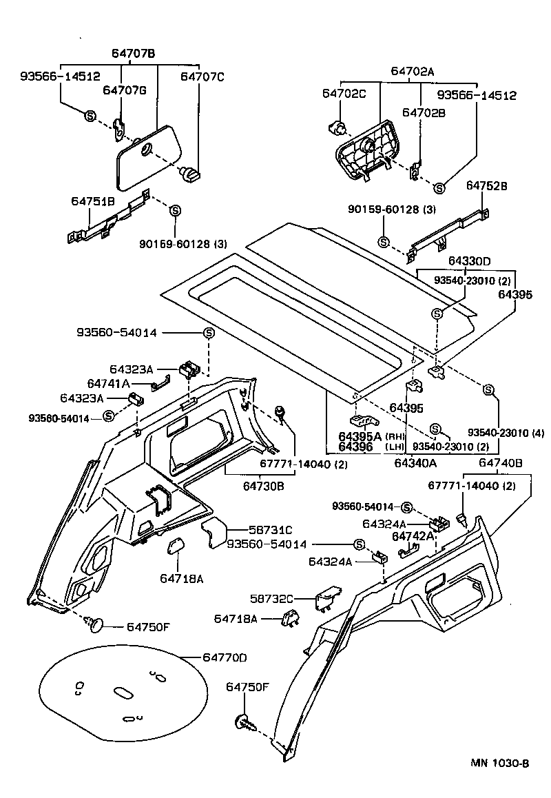 64740-12211-B0 BOARD, DECK TRIM SIDE, LH product image