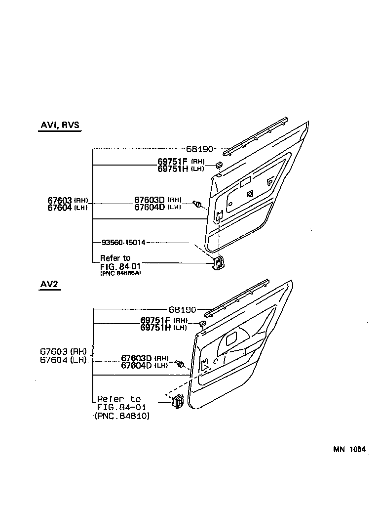 67640-13170-04 BOARD SUB-ASSY, REAR DOOR TRIM, LH product image