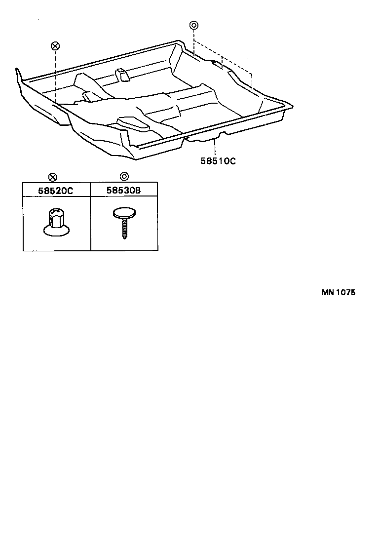 90467-06166-C0 CLIP(FOR FRONT FLOOR CARPET) product image