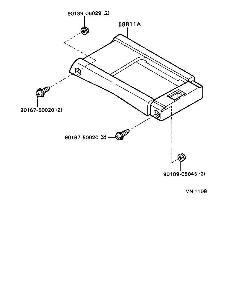 58802-35100-B0 BOX, CONSOLE, FRONT product image
