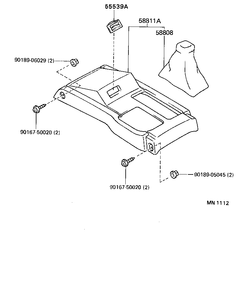 58802-35100-B0 BOX, CONSOLE, FRONT product image