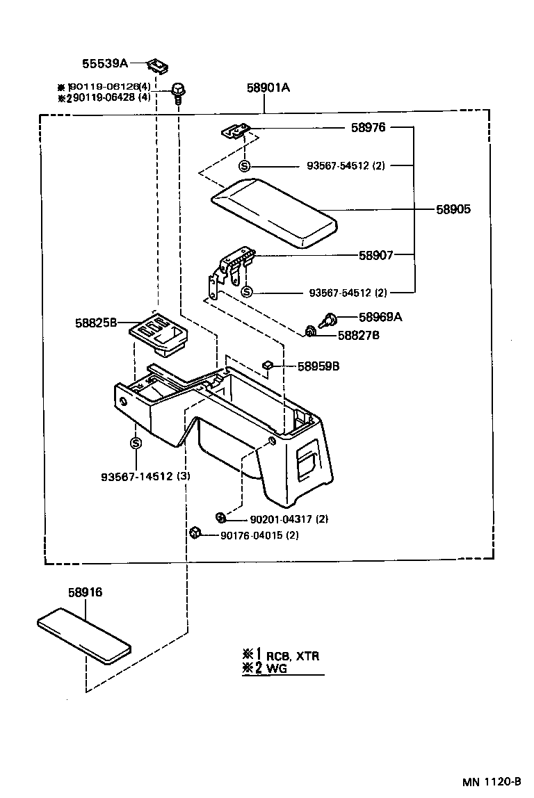Toyota 58804-89101-04 PANEL SUB-ASSY, CONSOLE, UPPER