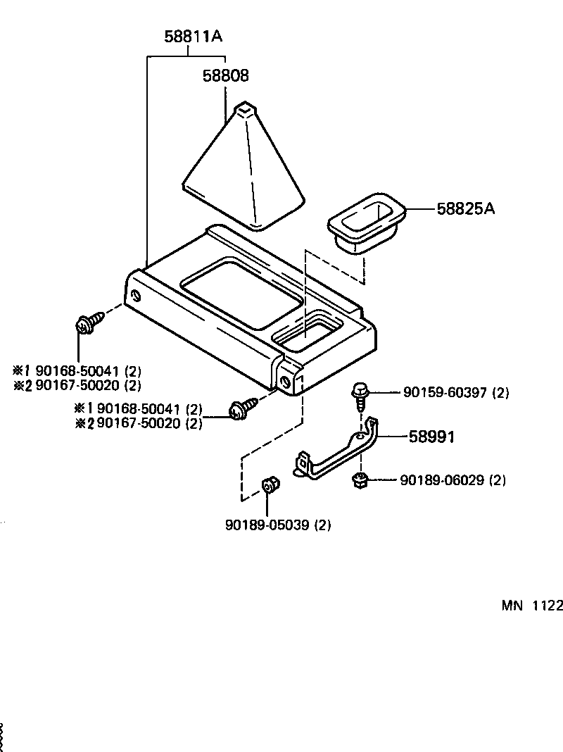 58811-89120-06 BOX, CONSOLE, FRONT product image