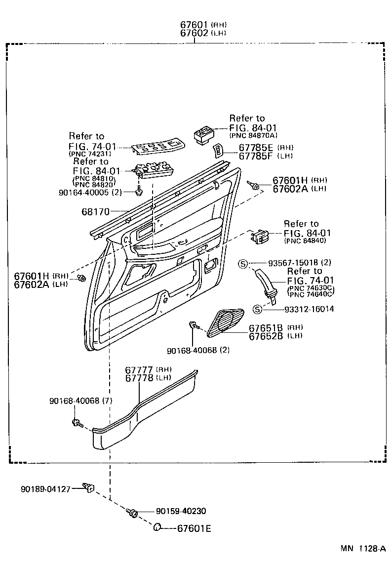 67112-30906 PANEL, FRONT DOOR, OUTER LH product image