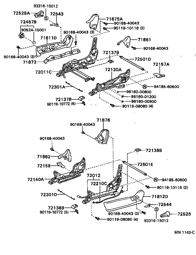 71630-24070 SPRING ASSY, FRONT SEAT BACK, RH(FOR SEPARATE TYPE) product image