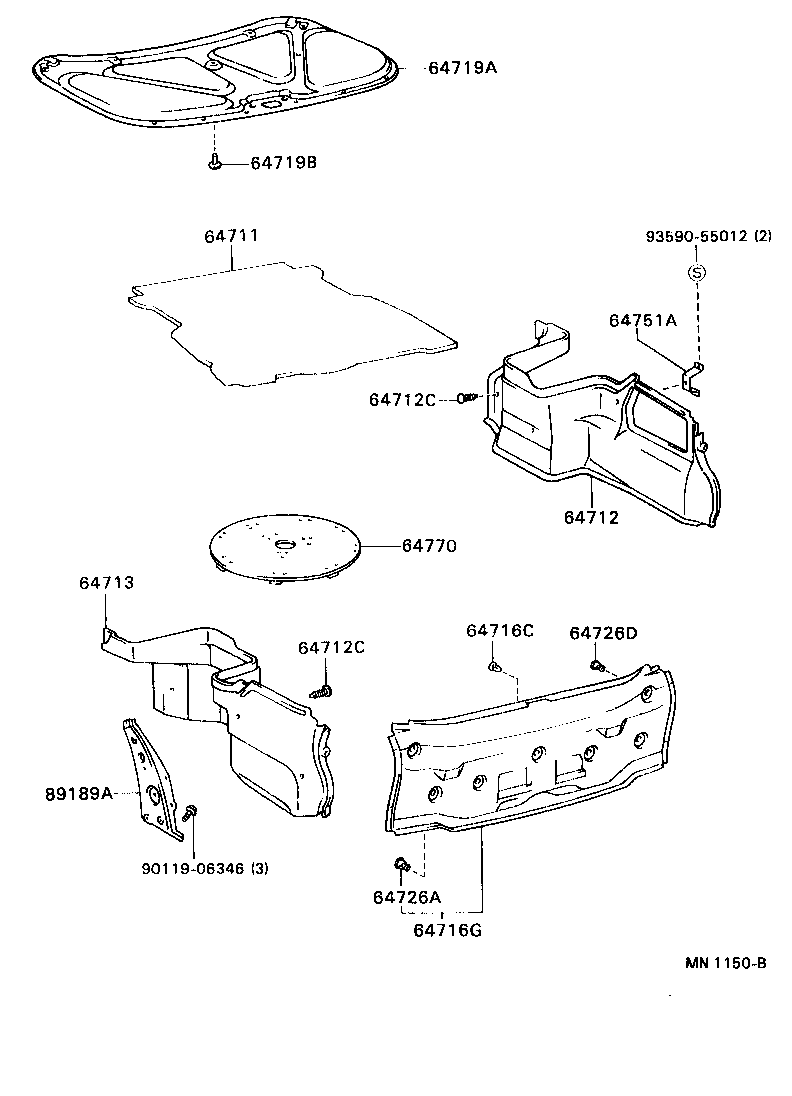 64719-20100-01 COVER, LUGGAGE COMPARTMENT DOOR product image