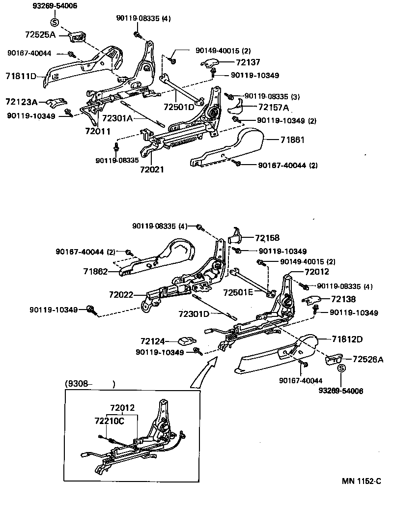 71420-1G040-03 CUSHION ASSY, FRONT SEAT, LH (FOR SEPARATE TYPE) product image