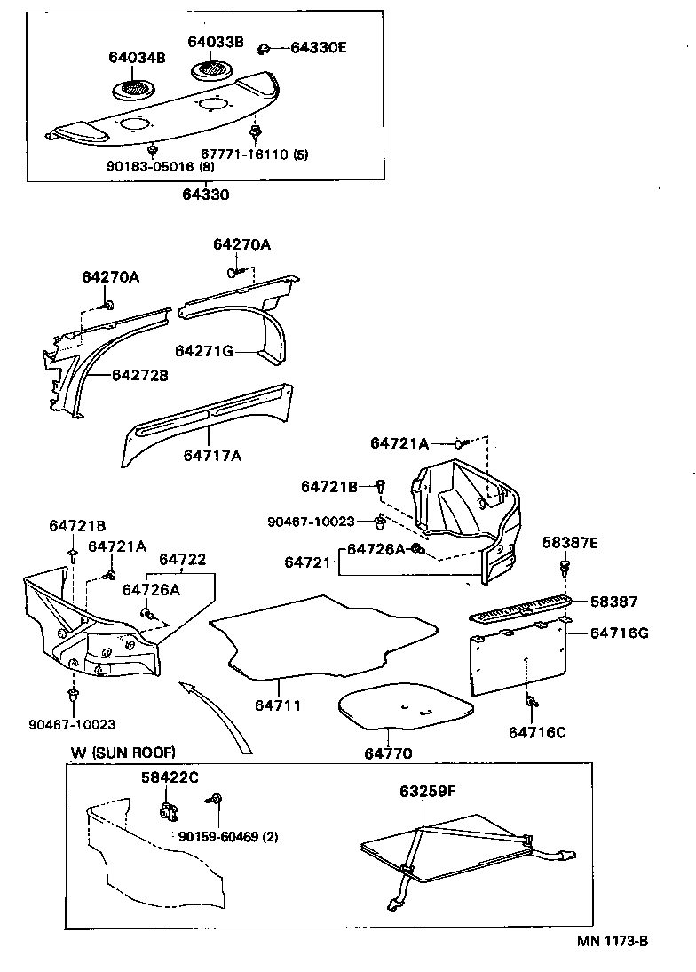 64330-16470-22 PANEL ASSY, PACKAGE TRAY TRIM product image