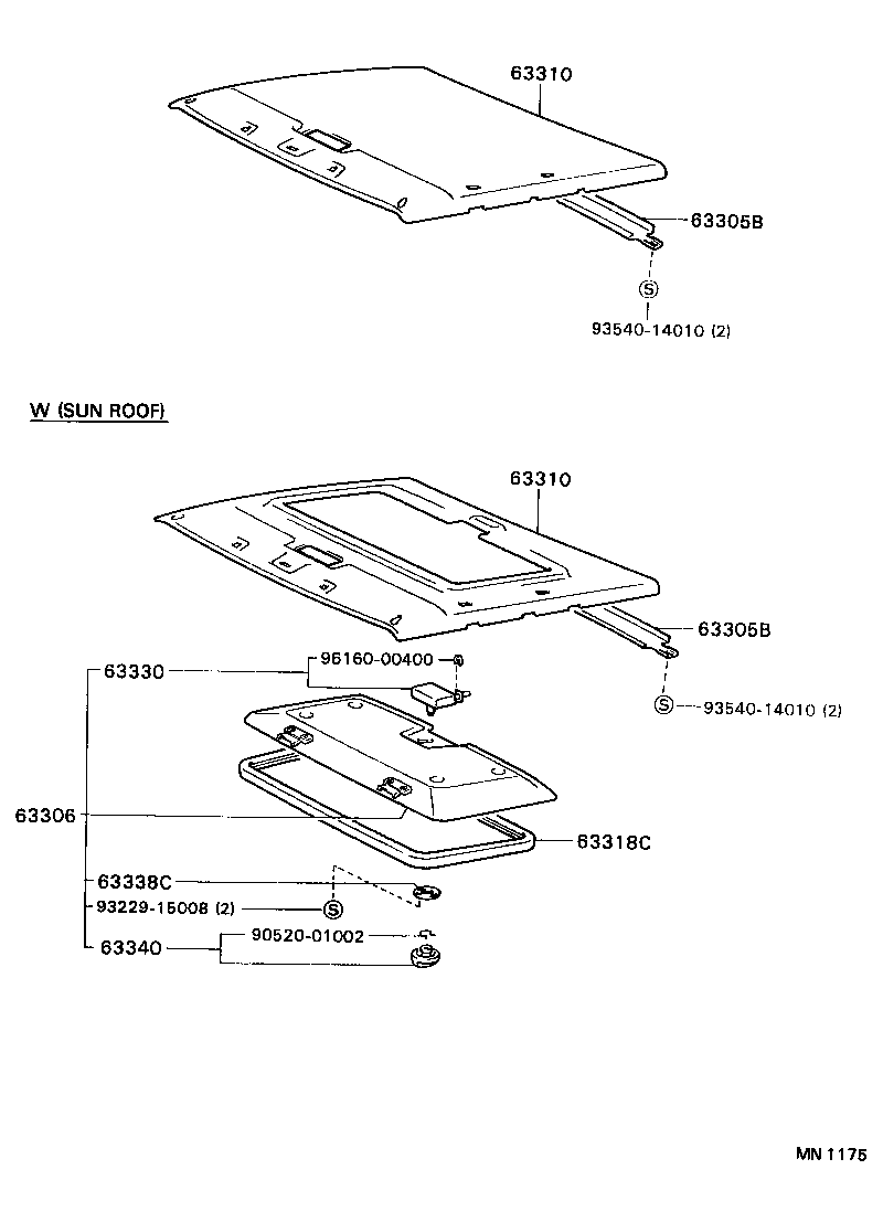 63330-16010 LOCK ASSY, SUNSHADE TRIM product image