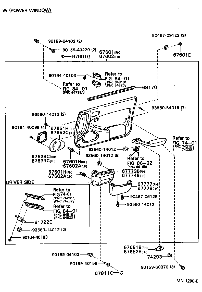 67002-33012 PANEL SUB-ASSY, FRONT DOOR, LH product image