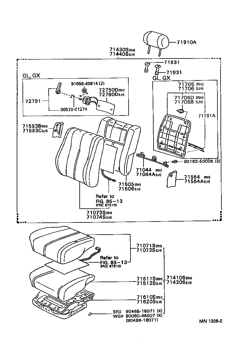 71610-32100 SPRING ASSY, FRONT SEAT CUSHION, RH(FOR SEPARATE TYPE) product image