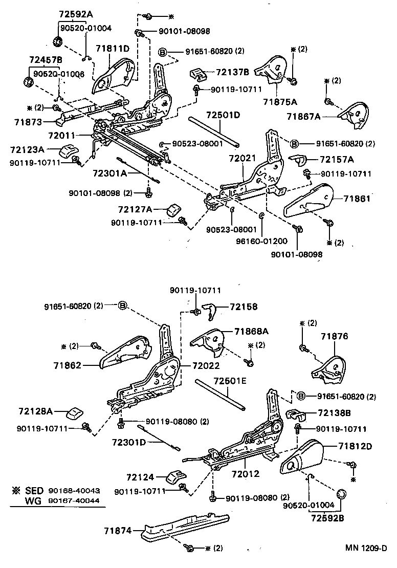 71610-32100 SPRING ASSY, FRONT SEAT CUSHION, RH(FOR SEPARATE TYPE) product image