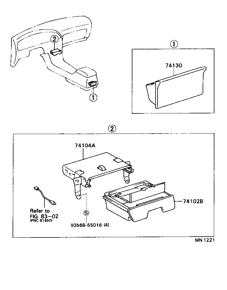 74102-33010-B0 BOX SUB-ASSY, FRONT ASH RECEPTACLE product image