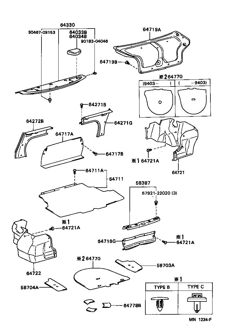 64722-12160-22 COVER, LUGGAGE COMPARTMENT TRIM, INNER LH product image