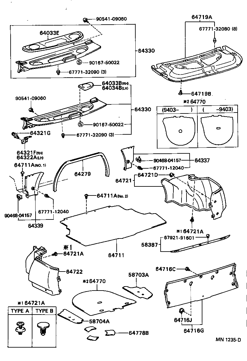 58703-12050 COVER SUB-ASSY, LUGGAGE COMPARTMENT SIDE, RH product image