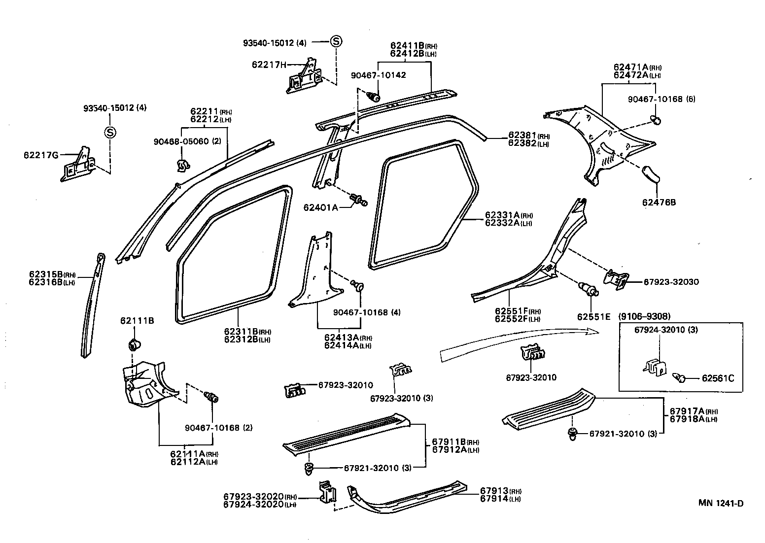 62102-33010-04 TRIM SUB-ASSY, COWL SIDE, LH product image