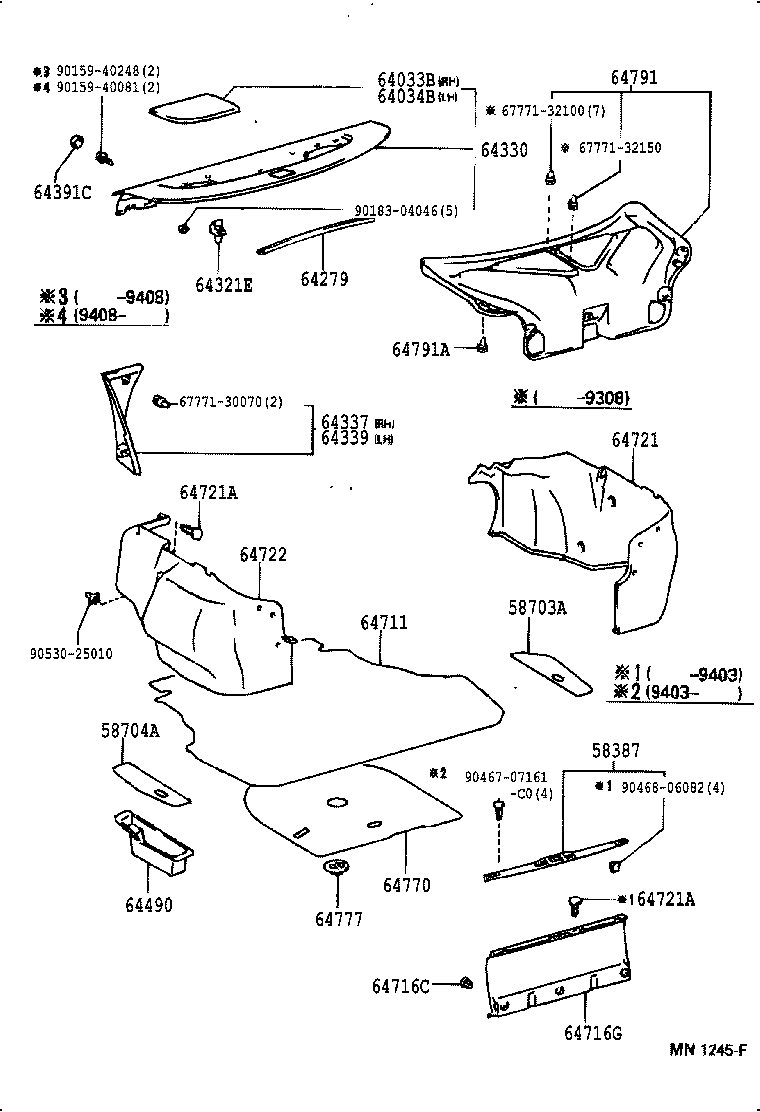 64330-33050-B0 PANEL ASSY, PACKAGE TRAY TRIM product image