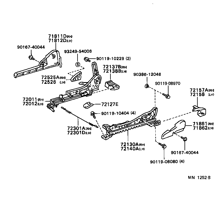71640-12570 SPRING ASSY, FRONT SEAT BACK, LH(FOR SEPARATE TYPE) product image