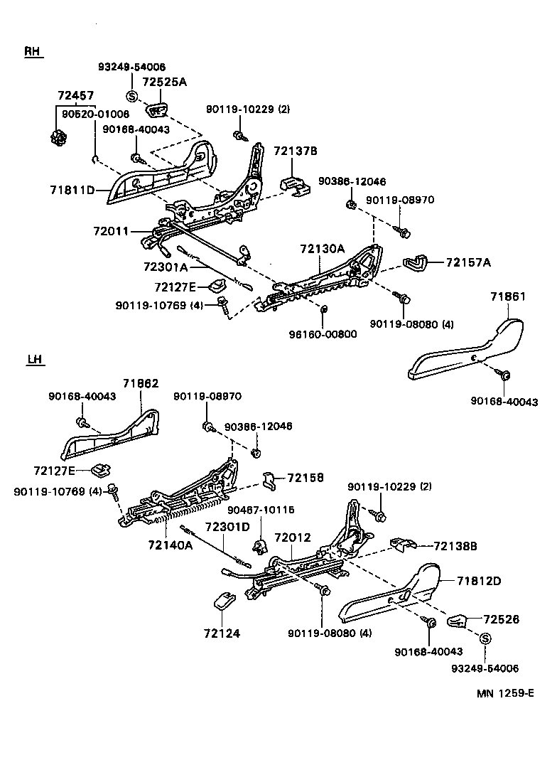 71640-12570 SPRING ASSY, FRONT SEAT BACK, LH(FOR SEPARATE TYPE) product image