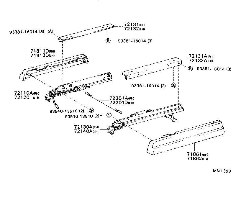 71017-35010 FRAME SUB-ASSY, REAR SEAT BACK, RH product image