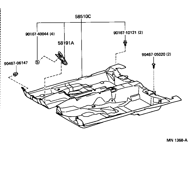 58191-30040 FOOTREST, FRONT FLOOR, RH product image