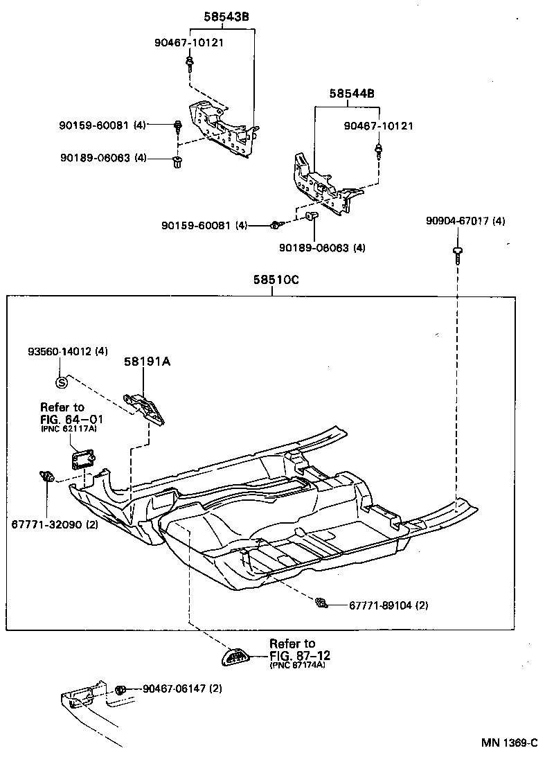 58191-30040 FOOTREST, FRONT FLOOR, RH product image