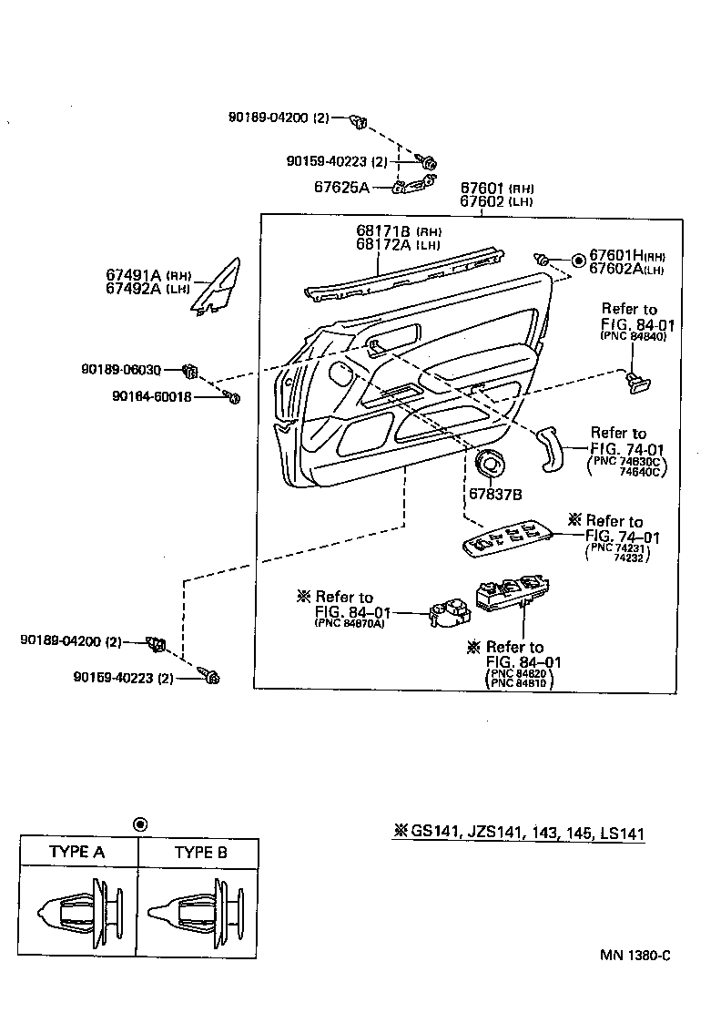 67862-30210 WEATHERSTRIP, FRONT DOOR, LH product image