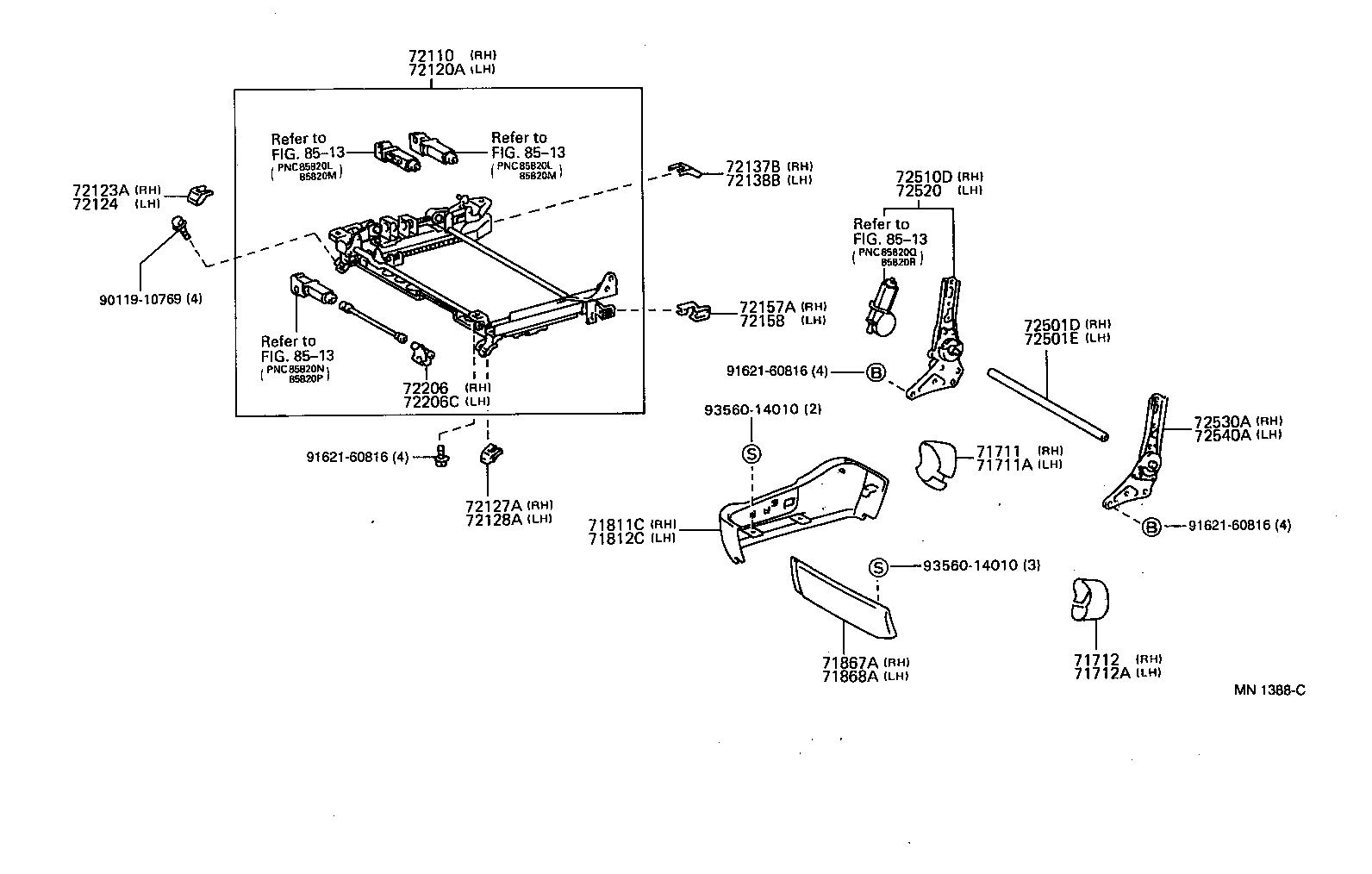 71620-30271 SPRING ASSY, FRONT SEAT CUSHION, LH(FOR SEPARATE TYPE) product image