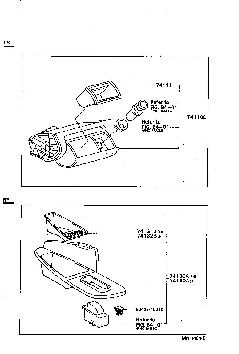 74270-30010 RECEPTACLE ASSY, REAR ASH, RH product image