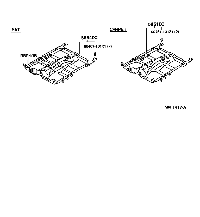 58510-3F360-C0 MAT, FRONT FLOOR, FRONT product image